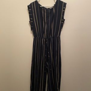 Navy Striped Jumpsuit